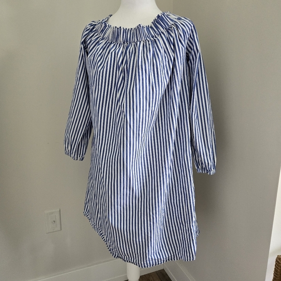Gap Womens Medium Blue Striped Dress - Picture 2 of 13
